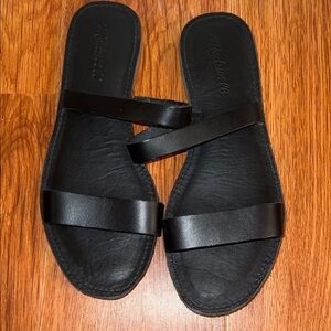 Madewell Black Leather Sandals